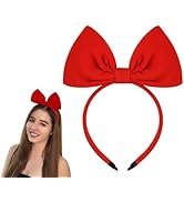 DS.DISTINCTIVE STYLE Red Bow Hair Band HeadBands Headdress, Hair Accessories for Party and Cosplay