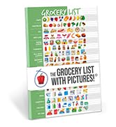 Visual Grocery List Magnet Pad for Fridge - Meal Planner And Grocery List Notepad - 6 x 9 inches