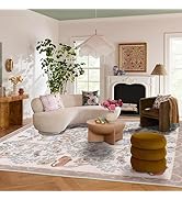 Tiger Animal Rugs for Kids, 5x7 Washable Animal Floral Area Rugs for Living Room, Cute Ultra-Thin...