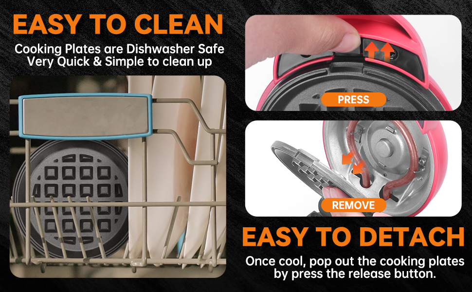 easy to clean dishwasher safe, easy to detach