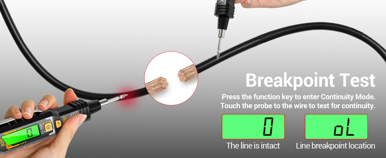 ANENG B20 Voltage Tester Pen with Continuity and Wire Breakpoint Detection Function