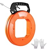 VEVOR Fish Tape, 120-foot, 1/8-inch, Steel Wire Puller with Optimized Housing and Handle, Easy-to...