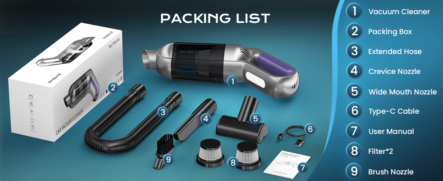 Handheld Cordless Car Vacuum