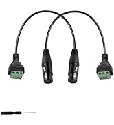 GINTOOYUN XLR Cable 3 Pin XLR Female to 3 Pin Terminal Converter Adapter Cable for Speakers,Micro...