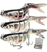 GOANDO Fishing Lures Topwater for Bass Trout Lifelike Multi Jointed Swimbaits Fishing Accessories...