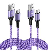 S25 Ultra USB C Cable [2-Pack, 3FT] USB A to USB C Charger Cable Fast Charging Cord Type C Compat...