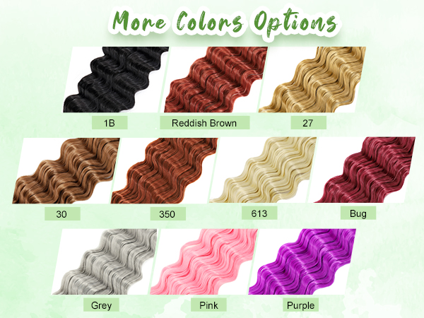 colors for deep wave braiding hair