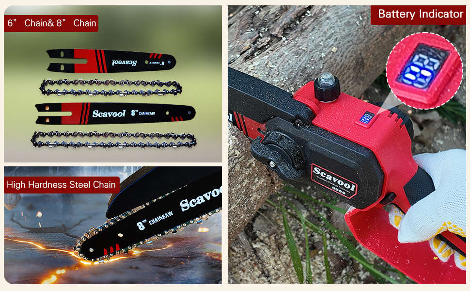 8INCH CORDLESS MINI CHAINSAW
