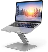 AboveTEK Laptop Stand, Adjustable Portable Computer Riser, Ergonomic Aluminum Notebook Desktop Ho...