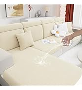 hyha Waterproof Couch Cushion Covers, Wear Resistant Couch Cover, Anti Slip Sofa Slipcovers Washa...