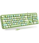 Atelus Computer Keyboard Wired, Plug Play USB Keyboard with Large Number Pad, Caps Indicators, Fo...