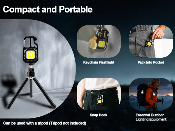 Compact and Portable Keychain Flashlight Essential Outdoor Lighting Equipment