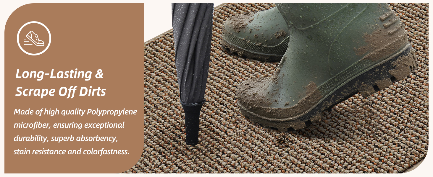 Dirt Trapper and durable doormatts