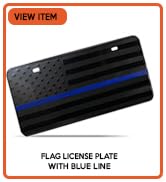 Flag License Plate