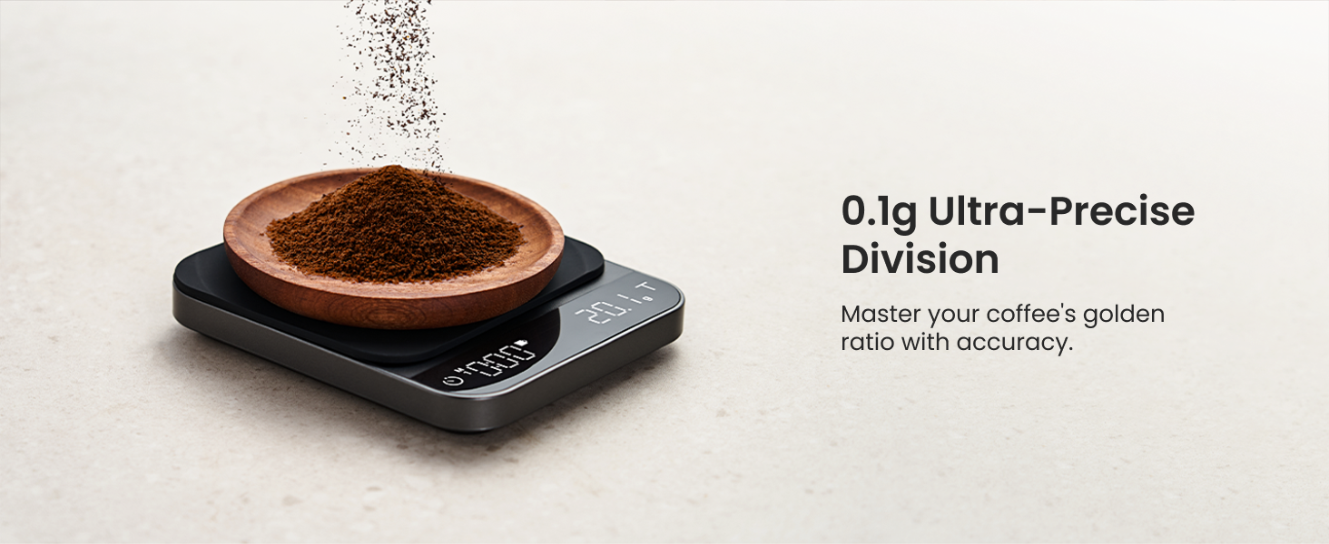 coffee espresso cale with timer rechargeable pour over coffee bean weihgt scales