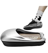 Automatic Shoe Cover Dispenser Machine with Overshoe Film – Silver, Non-Electric, Stainless Steel...