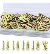 80 Pcs Self-Drilling Anchors, Anchor(0.47X1.18inch) and Screws for Heavy Duty, Metal Screw Anchor...