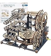 ROKR 3D Wooden Puzzles for Adults Marble Run Model Building Kit(LGA01 Marble Night City)