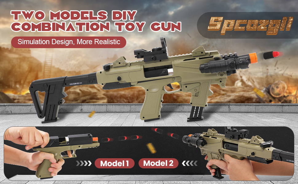 two models toy gun for boys look realistic