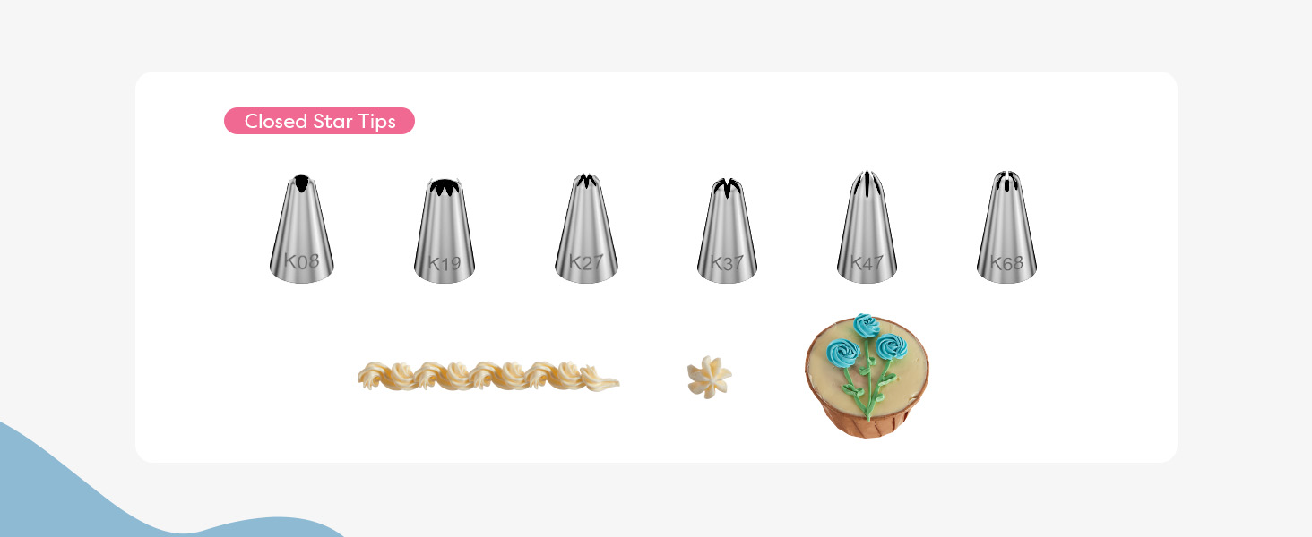 piping bags and tips set