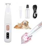 Cats Dog Trimmer with LED Light, Trimmer for Dogs Electric, Pets Hair Clippers for Cats Paws, Ele...