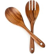 Wooden Spoons and Forks for Cooking, Wooden Spoon and Wooden Fork Utensils for Cooking, Wooden Ki...