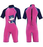 OMGear Wetsuit Kids 2mm 3mm Shorty Neoprene one Piece Short Sleeves Diving Suits Back Zipper Ther...