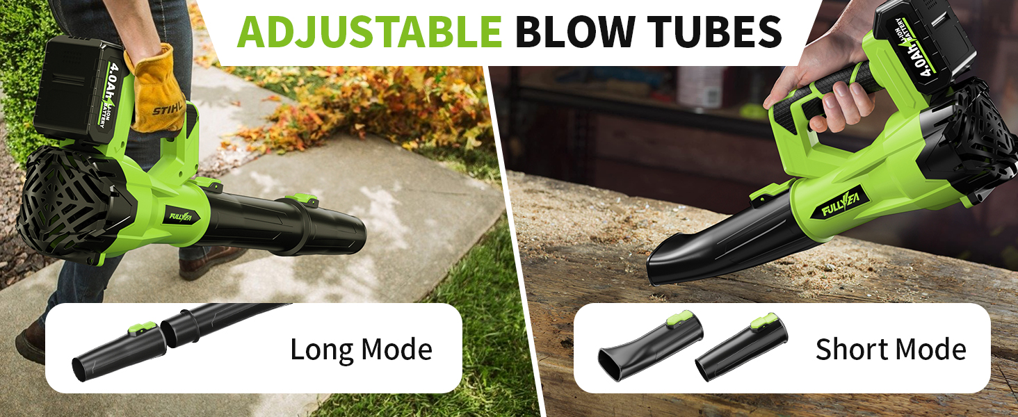 FULLYEA Cordless Leaf Blower 150 MPH/500 CFM, 6 Speed Modes