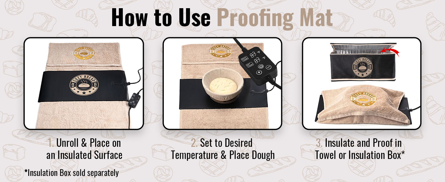 bread proofer box, warming mat, temperature controlled dough warmer