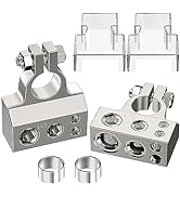 COROTC Battery Terminals, 0/4/8/10 Gauge AWG Positive Negative Battery Terminal Connectors, with ...