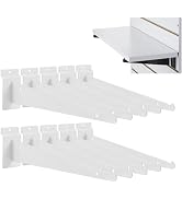 AYAYGD 10 Pack Slatwall Knife Shelf Bracket, 8 inch Slatwall Bracket for Shelves, Heavy Duty Meta...