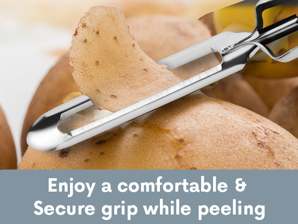 Linden Sweden Jonas Peeler Comfort Meets Safety Ergonomic Soft-grip handle peelers for kitchen