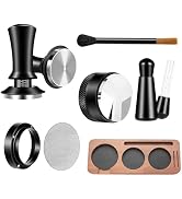 7 Pcs 51mm Espresso Tamper Tools Accessories Kit for Coffee WDT Tool Accessories Set Coffee Tampe...