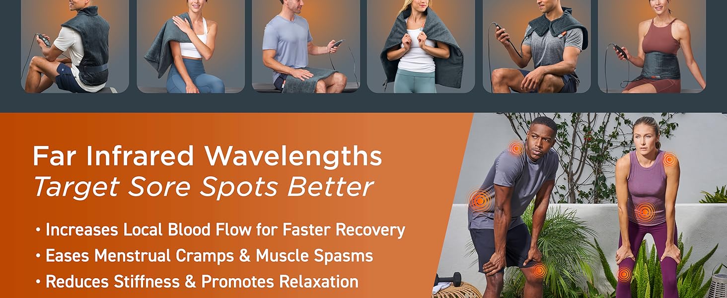 far infrared wavelengths target sore spots infrared heat premium heat therapy pure enrichment
