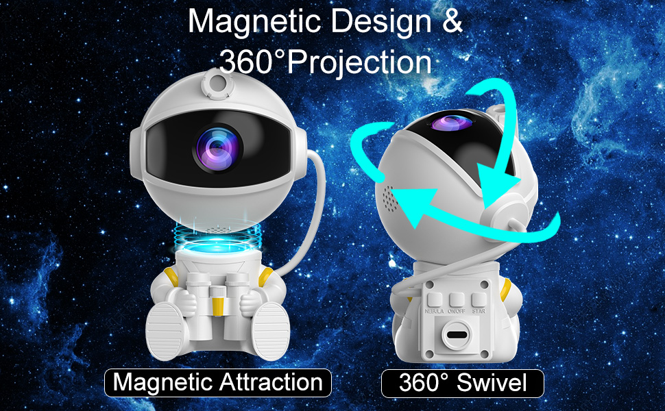 The galaxy projector is magnetic design.