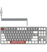 MAGIC-REFINER AK873 Gaming Keyboard,Chroma RGB Backlit,Hot-Swappable Linear Red Switch,PBT Keycap...