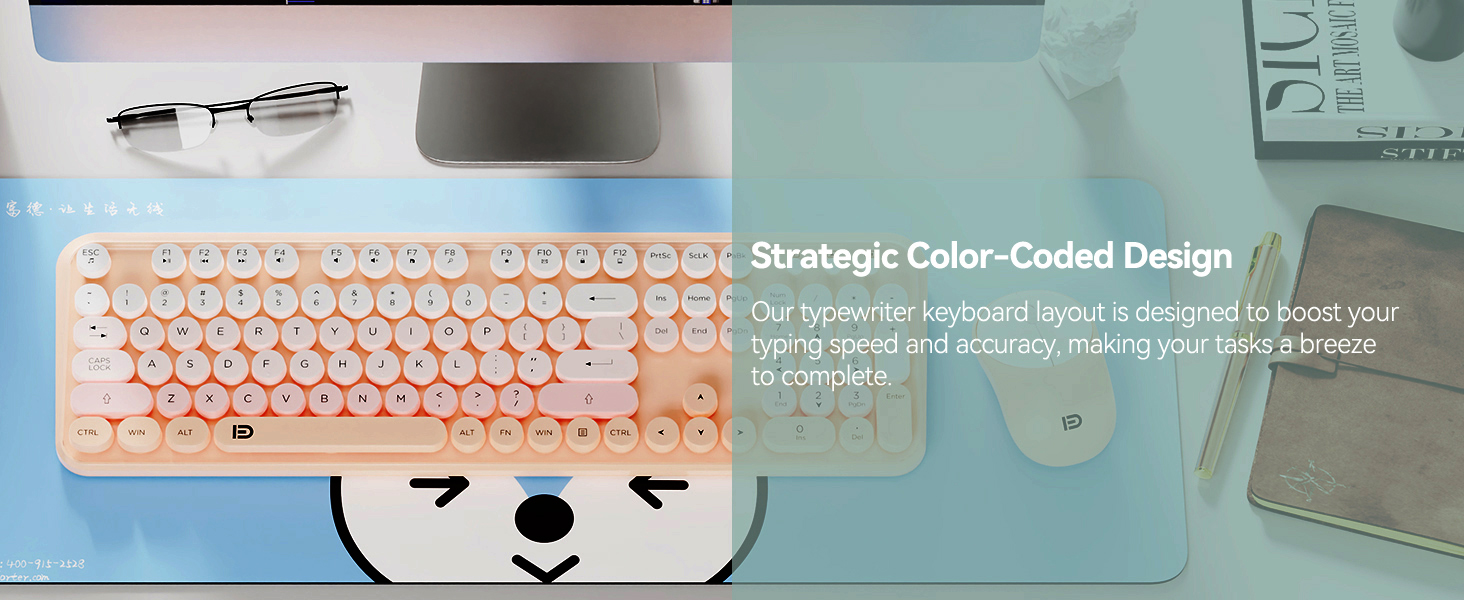 retro typewriter keyboard combo