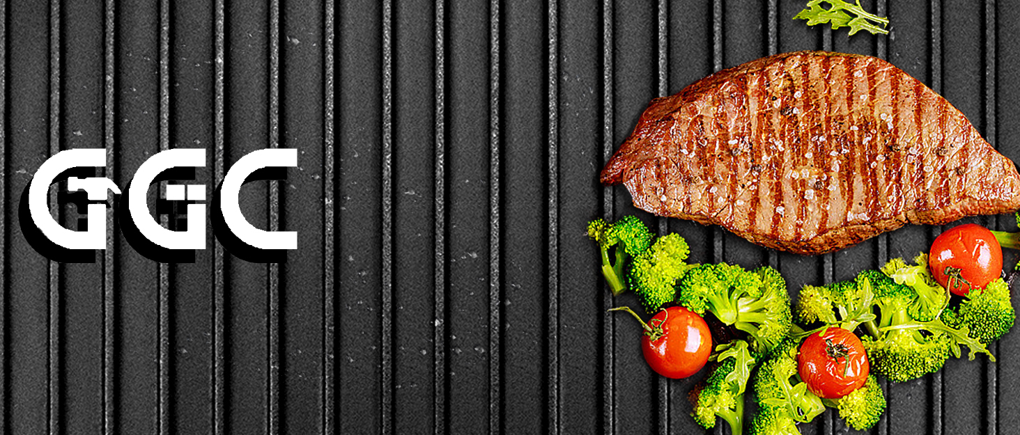 GGC Csat Iron Reversible Griddles and Press