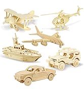Georgie Porgy 3D Wooden Puzzles, DIY Models Kits for Kids, Dinosaur Animal Airplane Car Woodcraft...