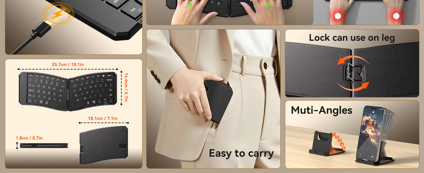 Easy to carry with phone holder