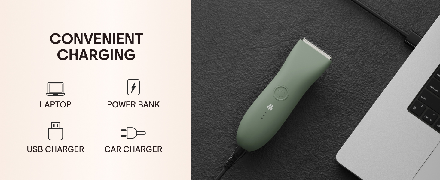 Convenient charging - laptop, power bank, USB charger, car charger
