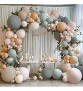 Dusty Green Brown Pink Balloon Garland Double Stuffed Dark Green Brown Pink Tan Balloons Arch,for...