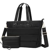 MOSISO Tote Bag for Women, 15-15.6 inch Puffy Laptop Tote Bag with Zipper, 16 inch Large Shoulder...