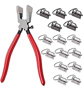 weideer 15 Sets Key Fob Hardware with Key Fob Plier for Wristlet Key Fobs/Key Lanyard/Key Chain H...