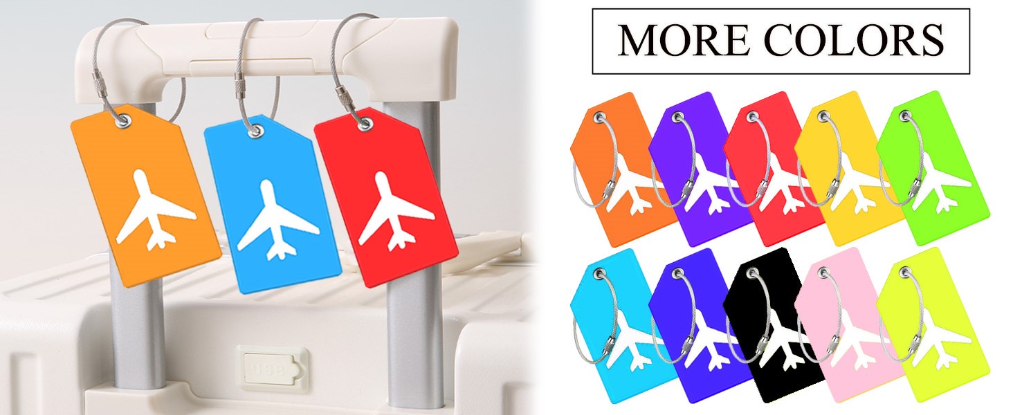 Luggage Tag Set Durable ID Tags for Suitcases Travel Bags Name Identifiers for Easy Bag Recognition