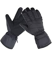 Women Ski Gloves, Winter Warmest Waterproof and Breathable Snow Gloves with Free Balaclava for Sn...