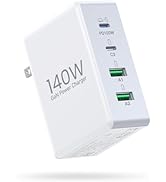 140W MacBook Pro Charger,C Wall Charging Block for MacBook Air M3/M2,4-Port PD20W Fast Charger Cu...