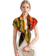PoeticEHome 100% Cashmere Scarf Wrap – Ultra Soft Large Square Shawl for Women, Artistic Painting...