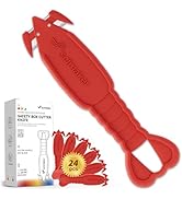 Safety Box Cutter Knife 24 PCS Stainless Steel Lobster Safety Utility Cutter with Ergonomic Film ...