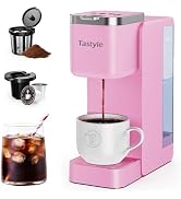 Tastyle Single Serve Coffee Maker, Iced and Hot Coffee Machine for K Cup &amp; Grounds, Compact Desig...